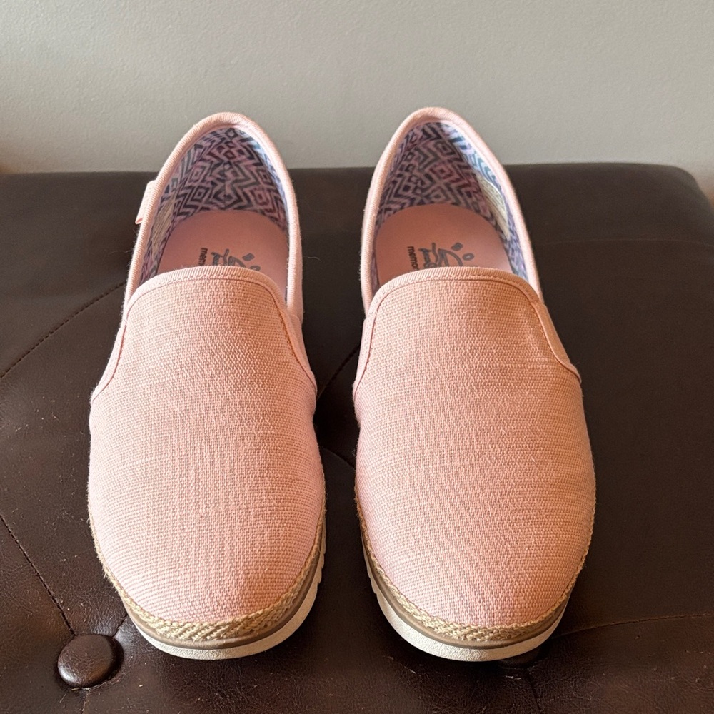 Bob’s from Skechers Pink Slip-On Flats with memory foam